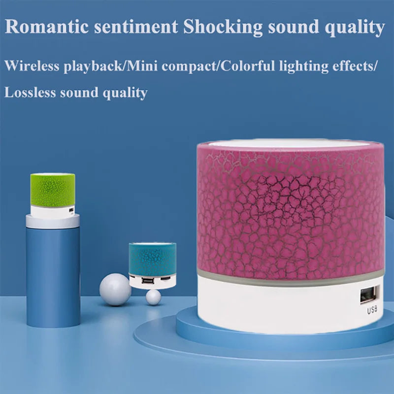 Mini Portable Car Audio A9 Dazzling Crack LED Wireless Bluetooth 4 1 Zpaxo