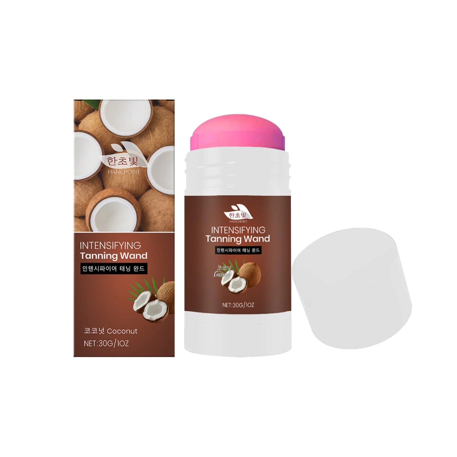 Coconut Self-Tanning Stick – Sun-Free Bronze Glow & Hydration Self-Tanning Bronzer Zpaxo 30g