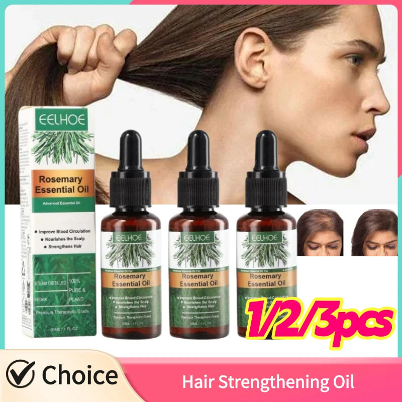 1/2/3pcs Rosemary Essential Oil Hair Growth Oils Natural Hair Essential Oils For Repair Damaged Hair Nourish Shiny Hair Care Zpaxo