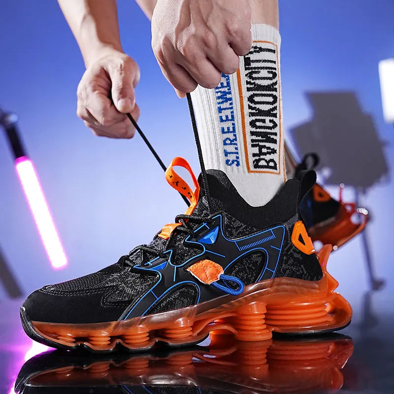 Men's Casual Sneakers Luxury Trainer Shoes Breathable Race Running