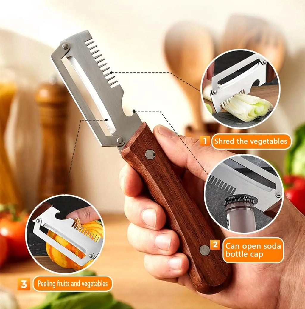 2-in-1 Multi-function Scallion Cutter Bottle Opener Kitchen Vegetable