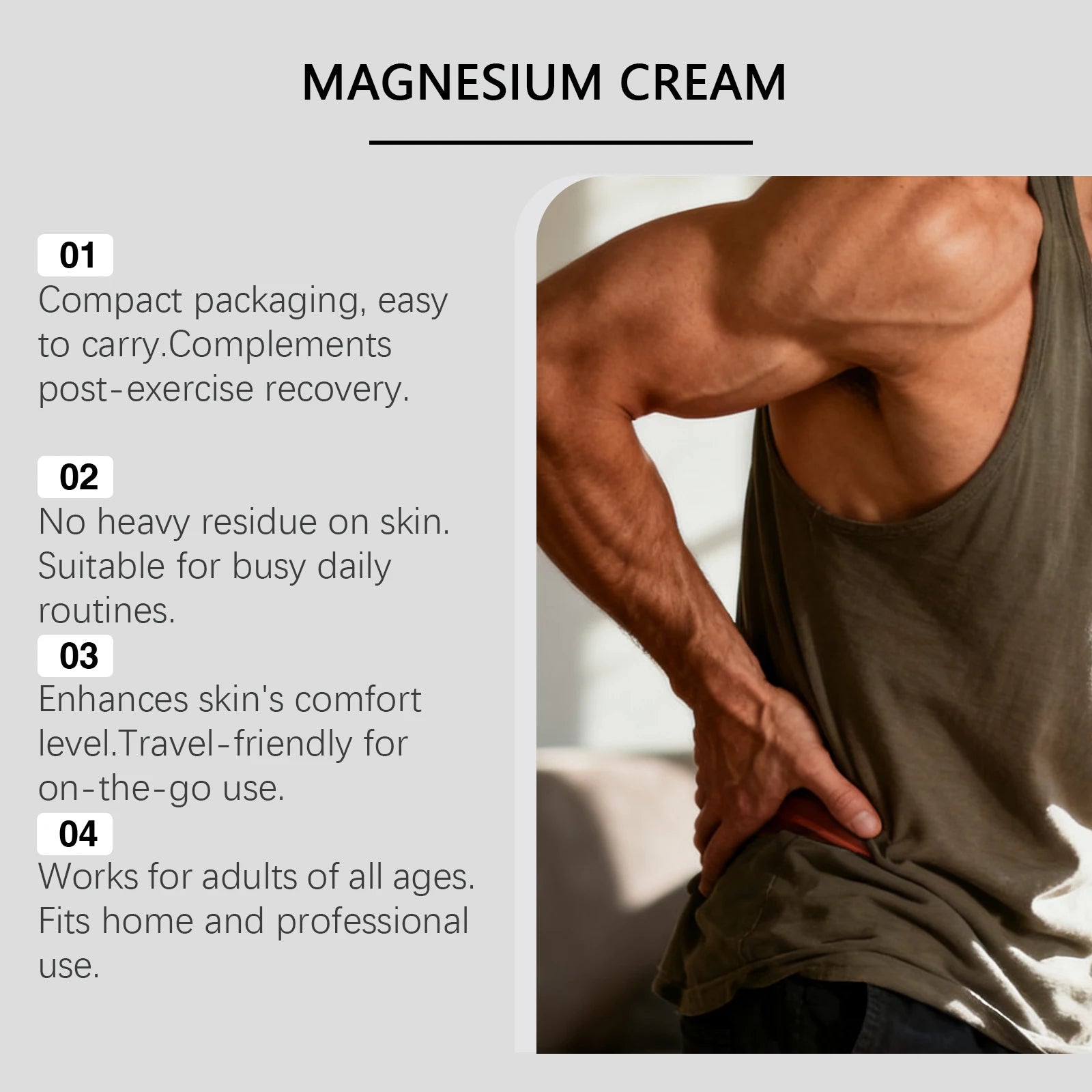 Hoygi Magnesium Cream – Muscle & Nerve Relief Body Massage Magnesium Body Cream Zpaxo