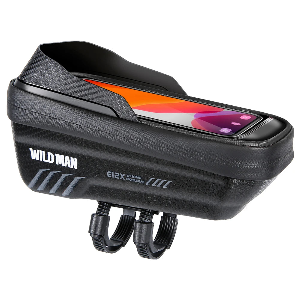 Bike Phone Handlebar Bag Waterproof Bicycle Front Frame Support Touch