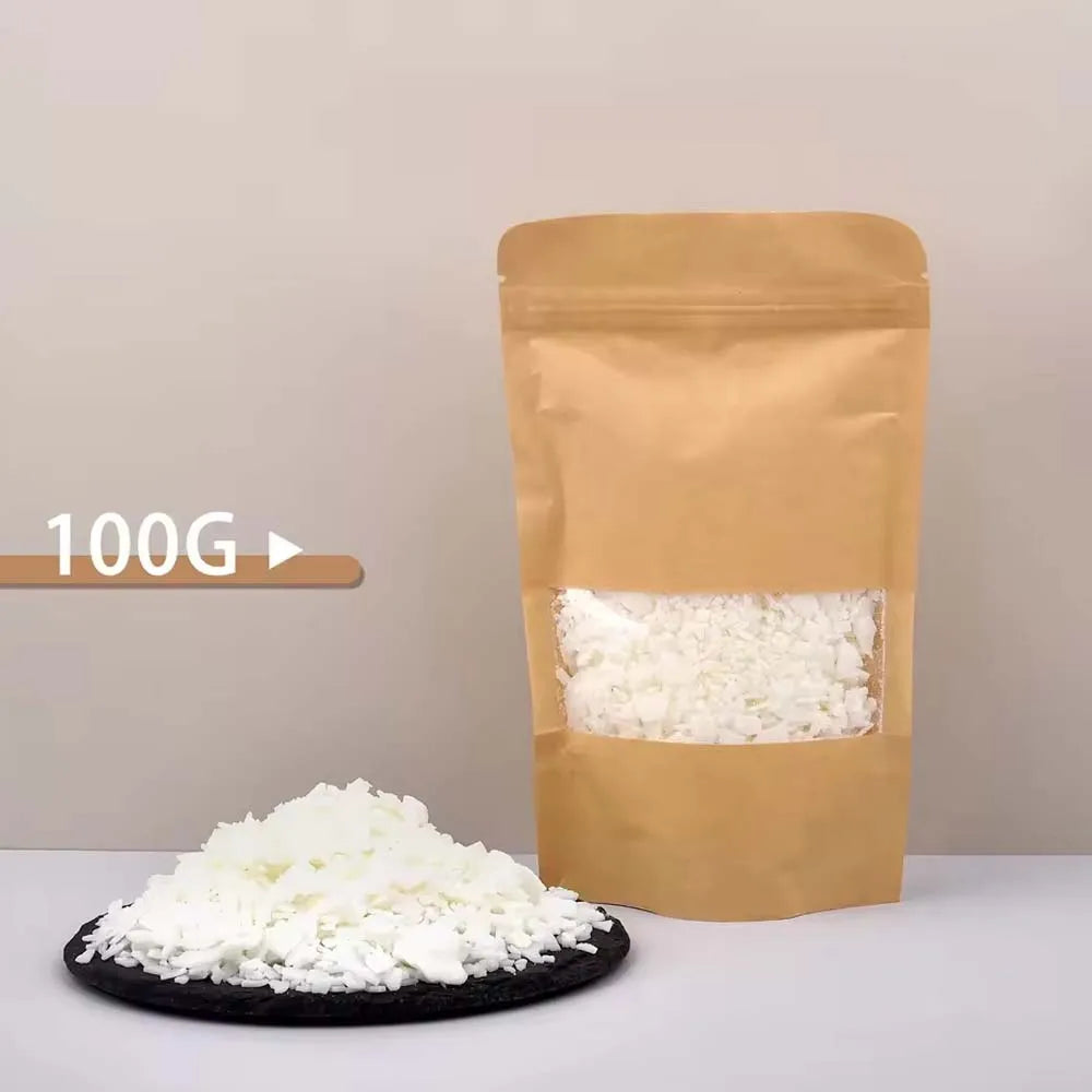 100/500/1000g Natural Soy Wax Flake For DIY Handmade Candles Crafts Additive-Free Scented Candle Raw Material Making Kit Zpaxo 100g