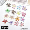 Mixed 3D Resin Gradient Colorful Transparent Lily Nail Art Decoration