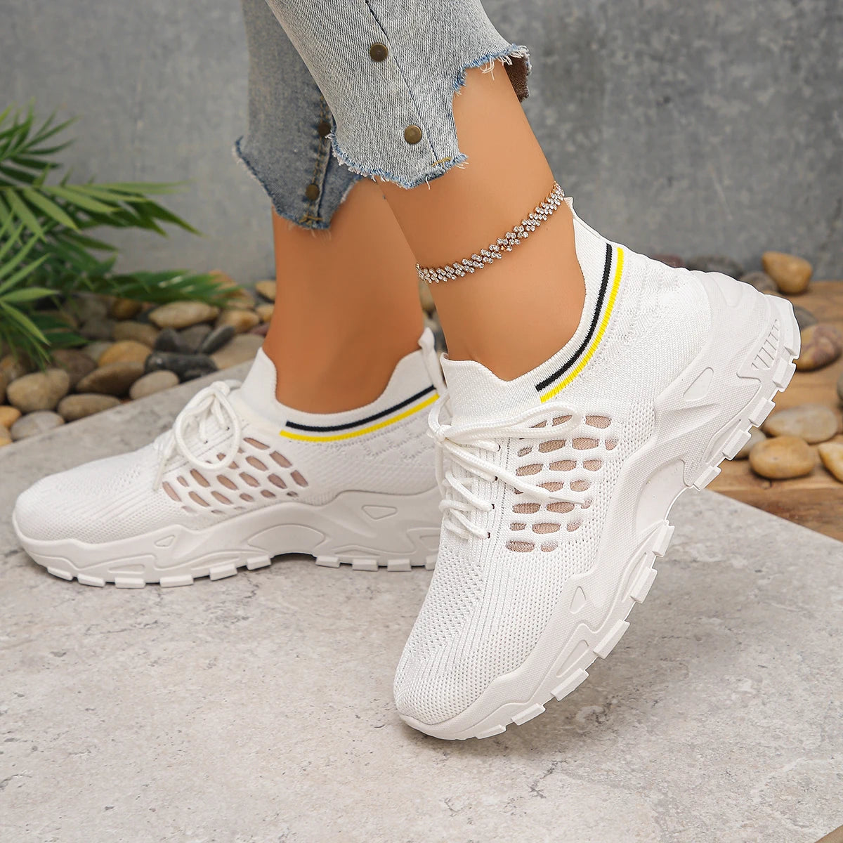 Women Mesh Shoes Fashion Casual Leisure Sneakers Women Comfortable Breathable Mesh Sports Shoes Spring Autumn Outdoor Sneakers Zpaxo