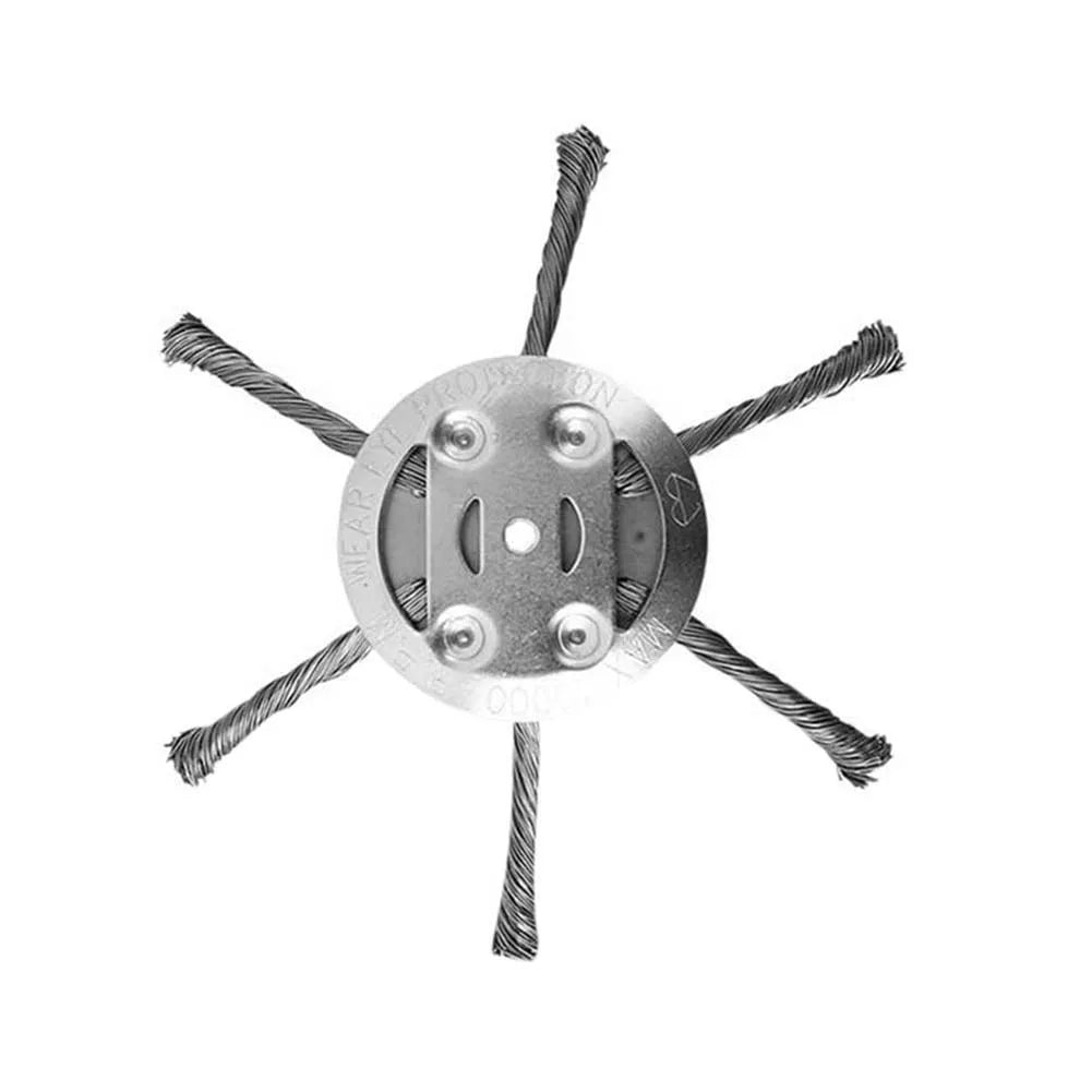 6 Inches Steel Wire Brush Cutter Trimmer Head Wired Trimmer Blade Garden Grass Trimmer Head Clear Moss Grass Rust Zpaxo 6 Blades