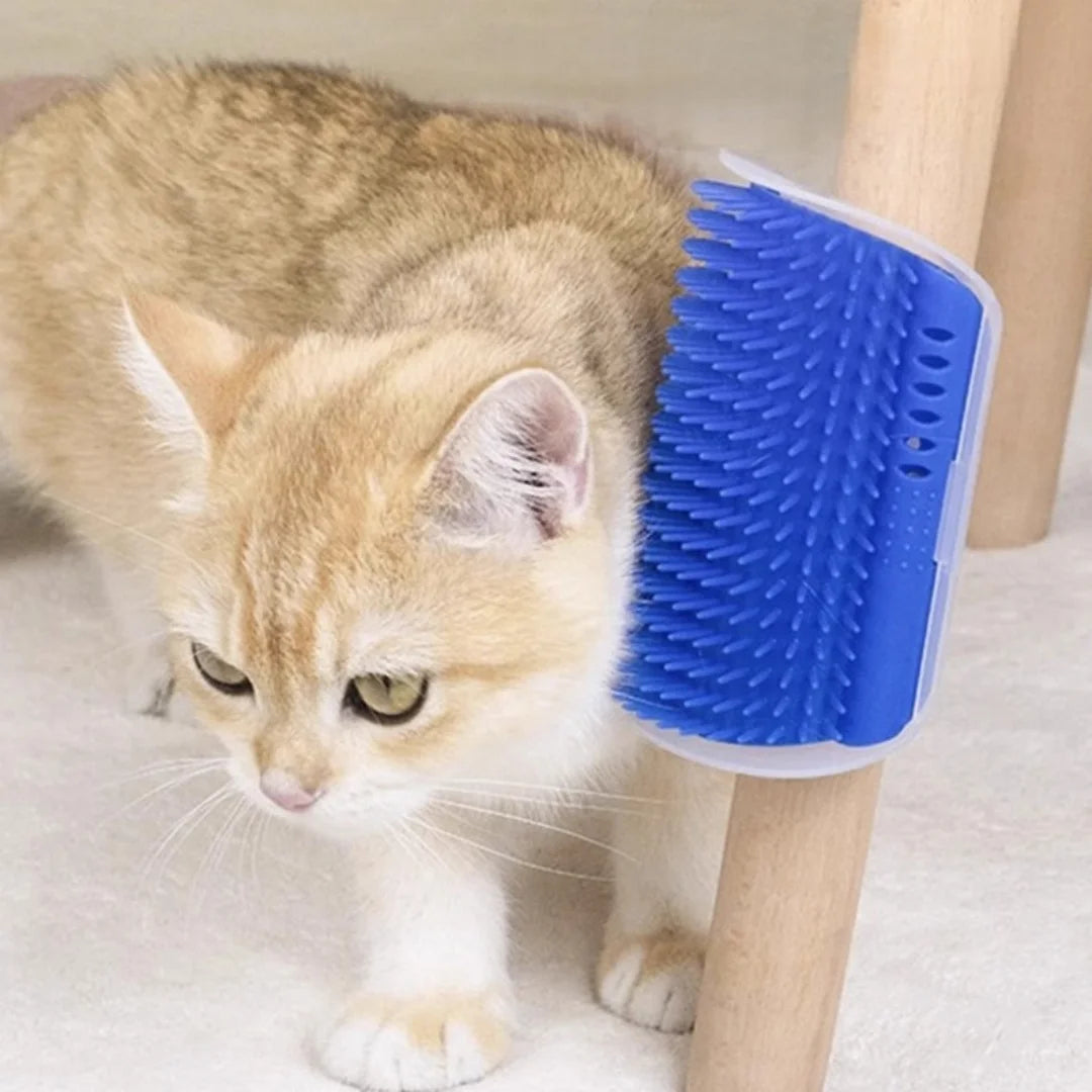 Pet Cat Corner Scratcher Massager Interactive Scratching Brush Comb