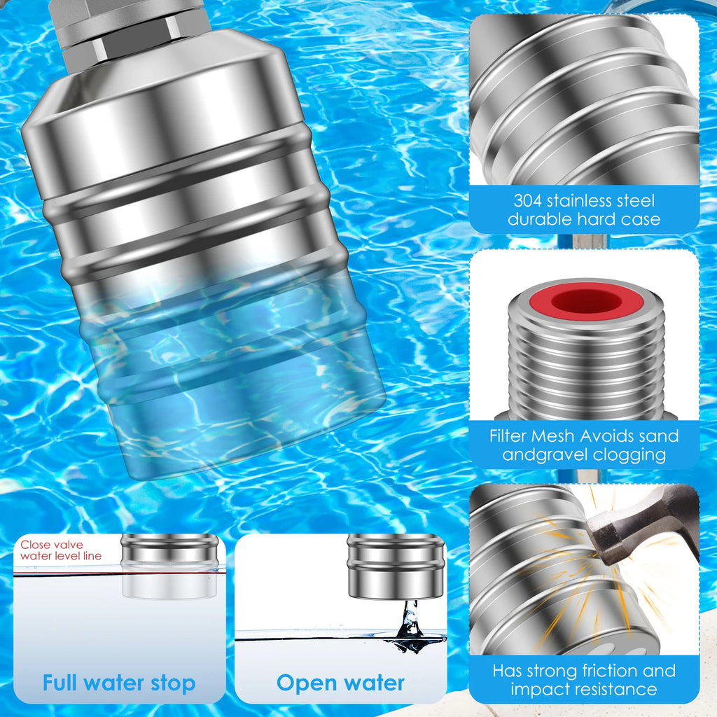 Practical Water Level Control Valve Automatic Stainless Steel Floating Ball Valve 1/2 3/4 Float Valve Water Tank/Tower off Valve Zpaxo
