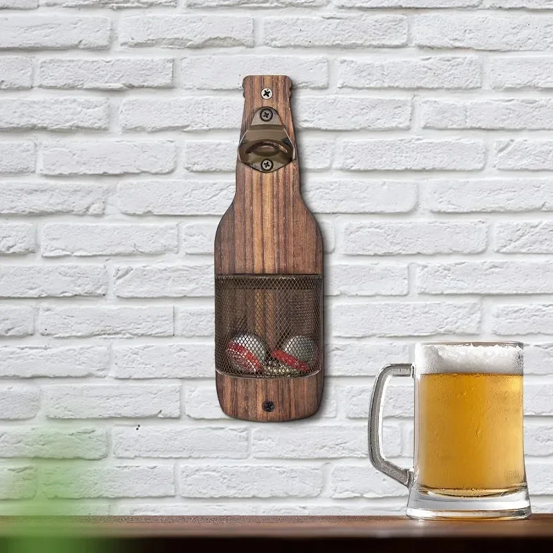 2025 New 1PC Multi-functional Industrial Style Beer Bottle Opener - Decorative Wall Mounted Pendant for Catering Bar Zpaxo