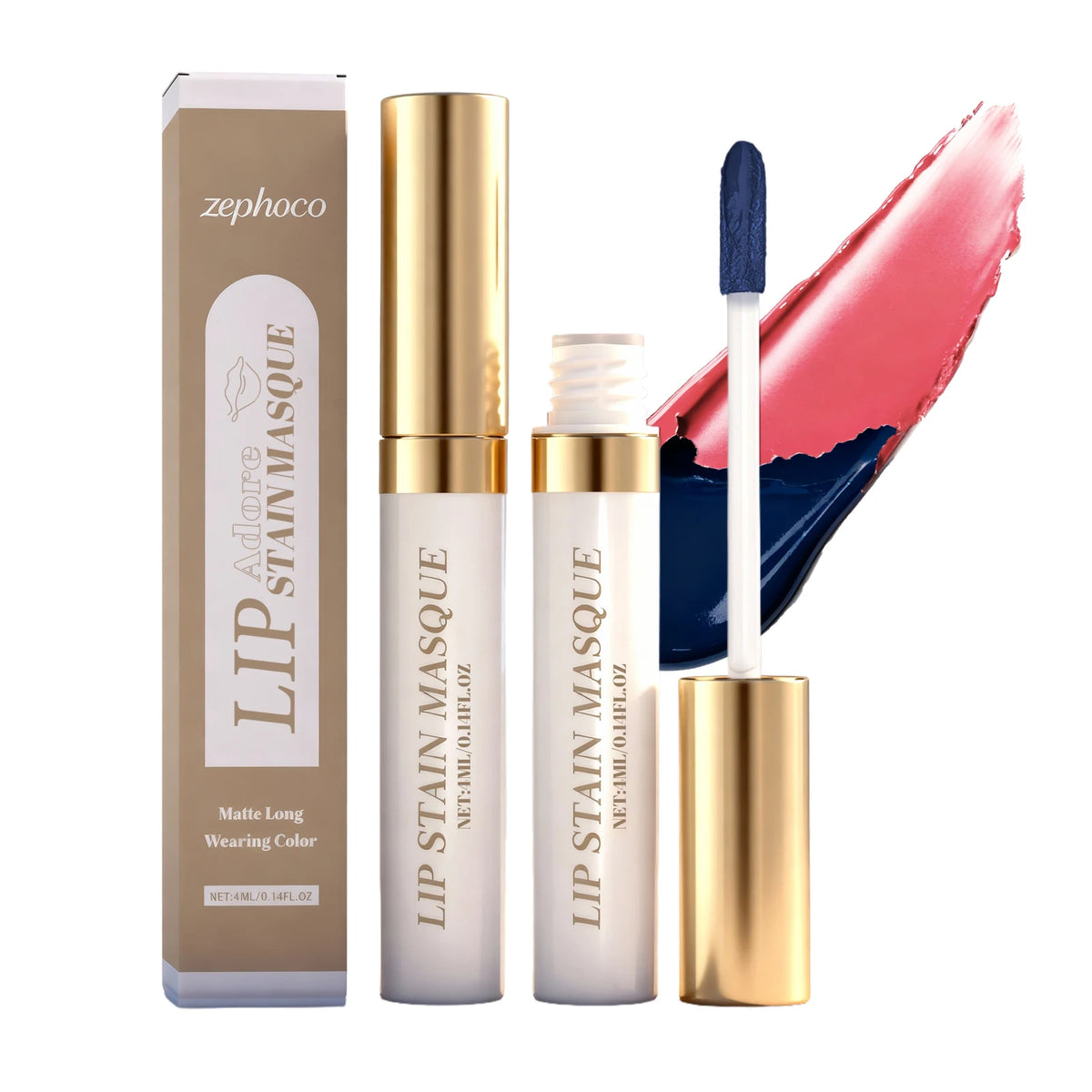 Silky Smooth Matte Peel Off Lip Gloss Moisturizing Plumping Natural Color Long Wear Volumizing Full Pout Lipstick Zpaxo 1PC B