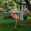 Metal Versatile Animal Figurines Gifts Pink Crafts Flamingo Statue for DIY Landscape Ornament Outdoor Courtyard Balcony Garden Zpaxo Default Title
