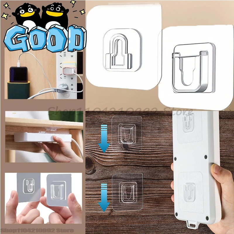 Double Sided Adhesive Wall Hooks Hanger Strong Transparent Suction