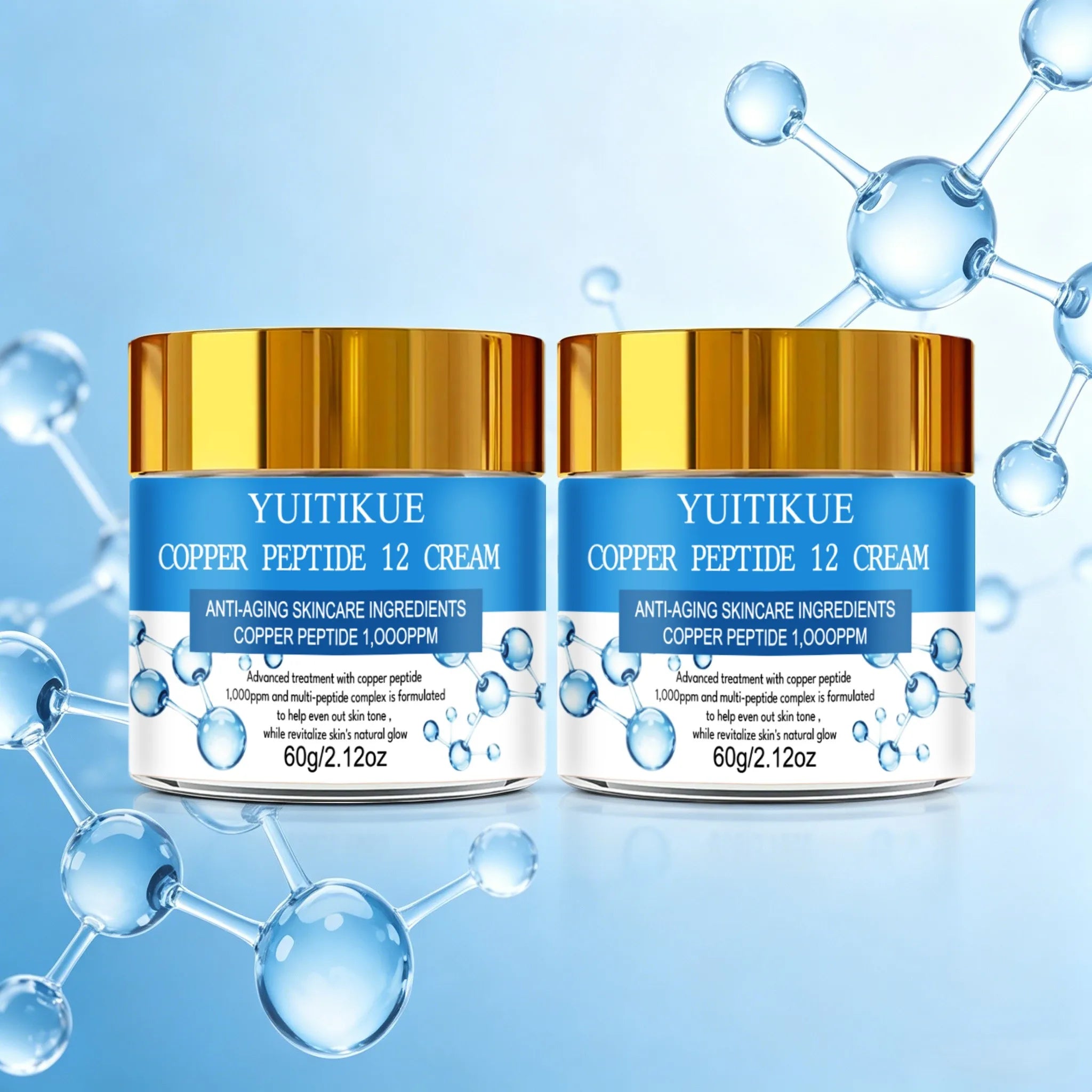 YUITIKUE Copper Peptide Anti-Aging Cream | 60g Face Moisturizer Anti-Aging Face Cream Zpaxo 2pc