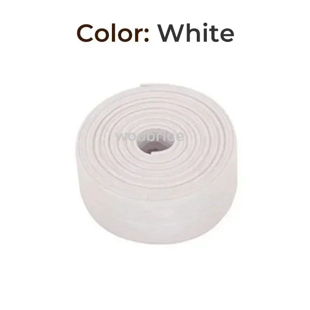 Sealing Waterproof Tape Bathroom and Kitchen Border Tape in The Bath Anti-mildew Caulking Sealed Waterproof Isolate Tape Sticker Zpaxo white 3.2m 3.8cm