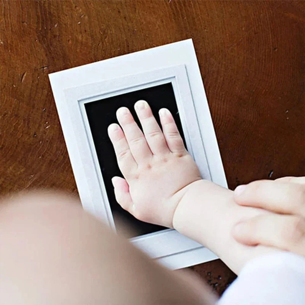 Baby Handprint Footprint Kit Clean Touch Ink Pads Newborn Keepsake Frame Pet Dog Cat Footprint Souvenir Gifts Zpaxo