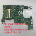 DELL Inspiron 5523 Laptop Motherboard 0NJF5X i3-3th Gen CPU