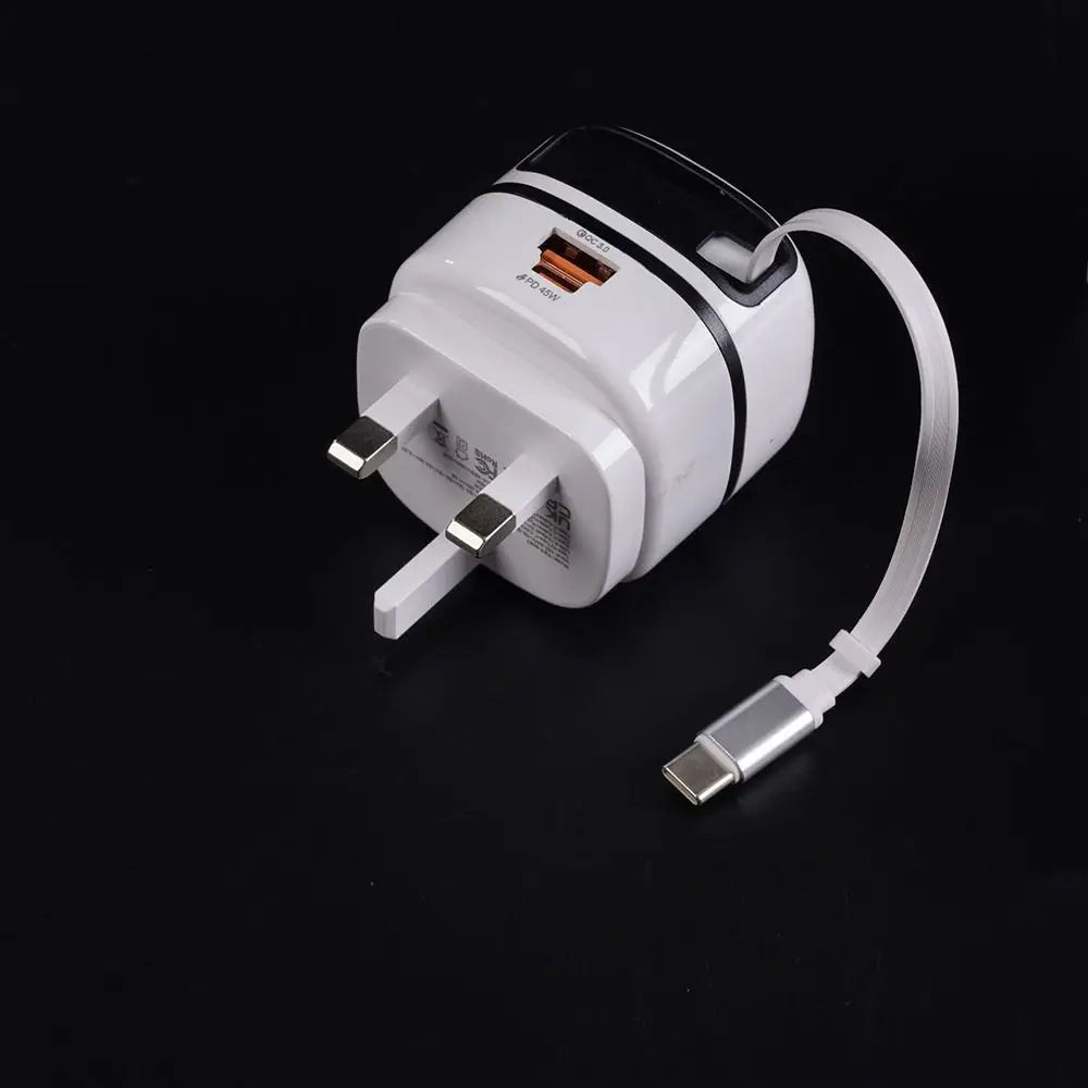 Foldable Foot 65W Fast Charger EU UK US Plug Compact Portable Mini Zpaxo
