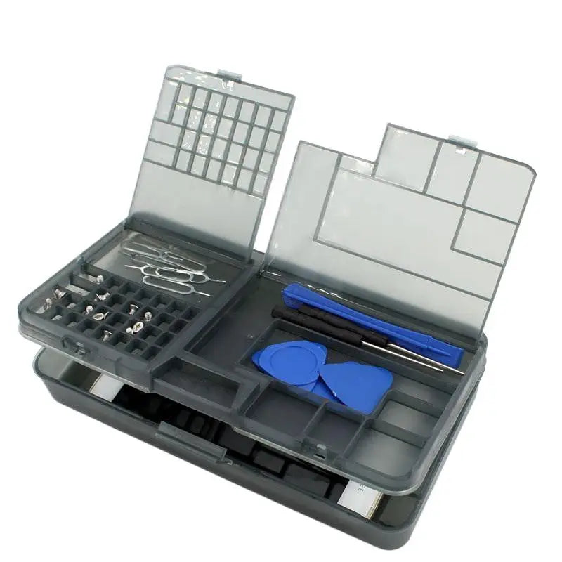 Double Layer Electronic Component Storage Box | Multi-Grid Organizer
