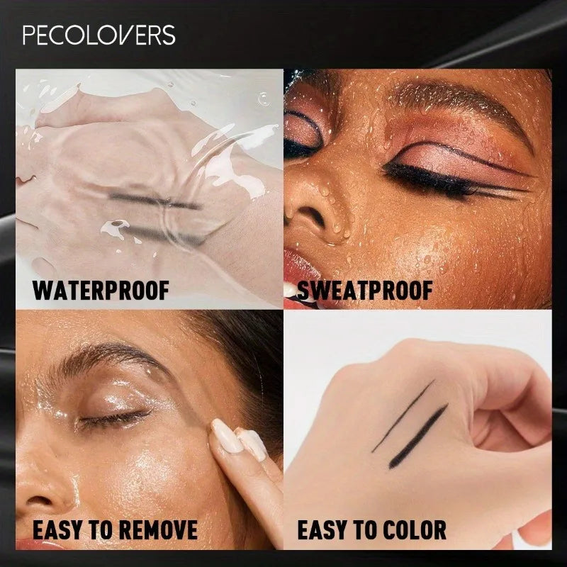 5PCS Waterproof Black Eyeliner Gel Pencil Lasting Natural Easy Wear Matte Quick Drying Non-Smudge Eye Liner Gel Pen Makeup Zpaxo