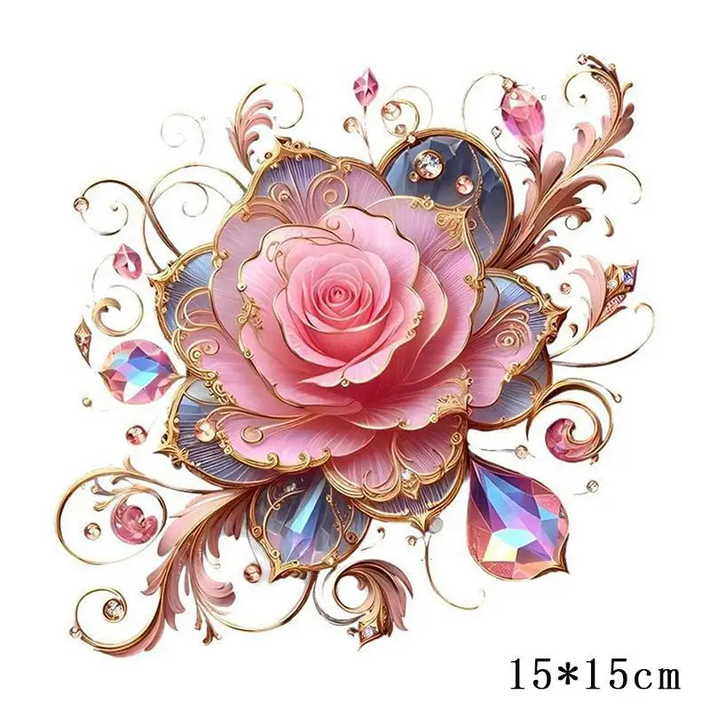 Red Rose Home Decal Sticker 15x15cm – Waterproof & Removable