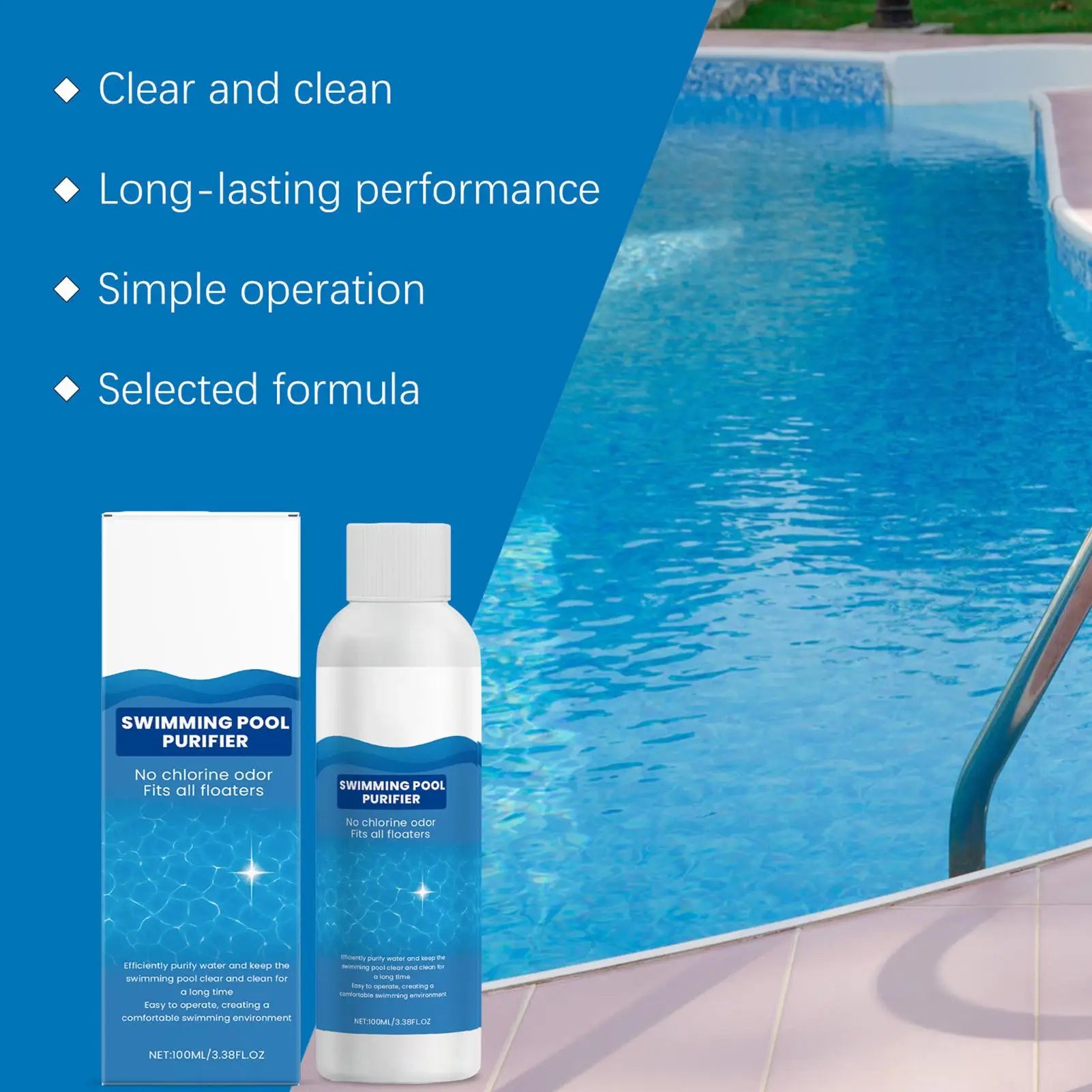 Swimming Pool Clarifier Fast Cleaning Clarifying Solution Quick