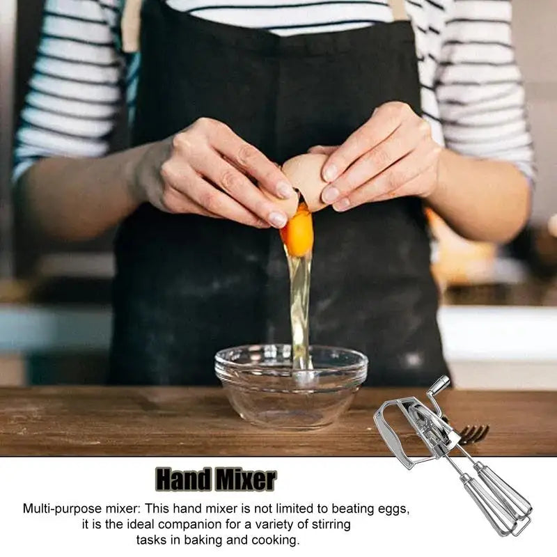 Hand Crank Egg Whisk Milk Mixer Cream Butter Blender Stiring Foam