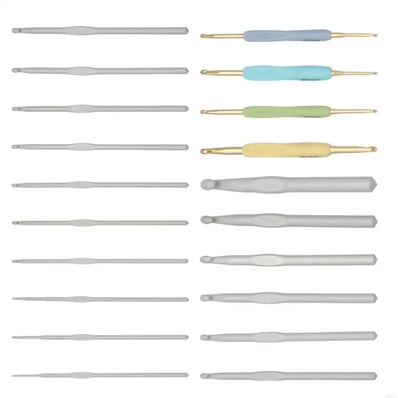 Double Head Knitting Needle Single Crochet Hook Ergonomical Crocheting