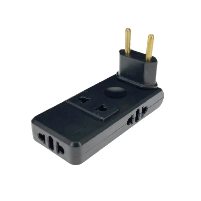 1 EU Plug Extenion Socket 180 Degree Rotation Adapter Extension