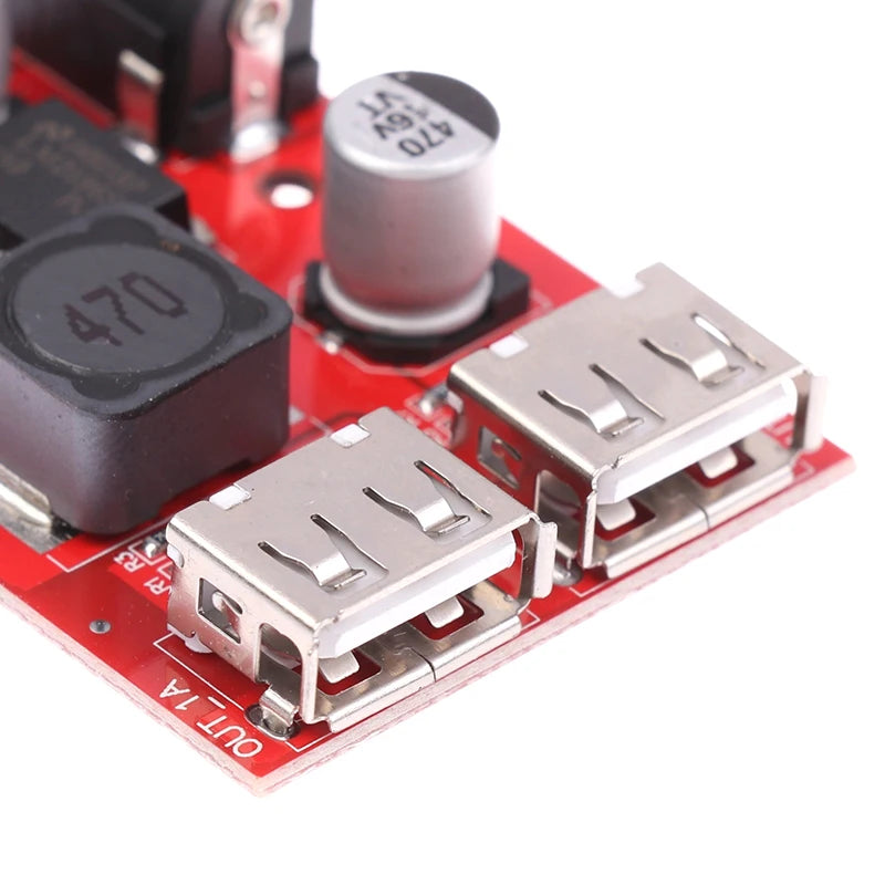 DC 9V 12V 24V 36V 5V 3A Double USB Charge DC-DC Step-down Converter Zpaxo