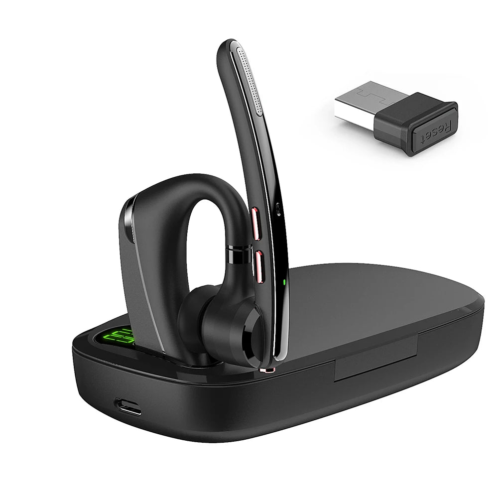 Bluetooth Headset Wireless Earpiece Upgrade Noise Canceling Mic 100H
