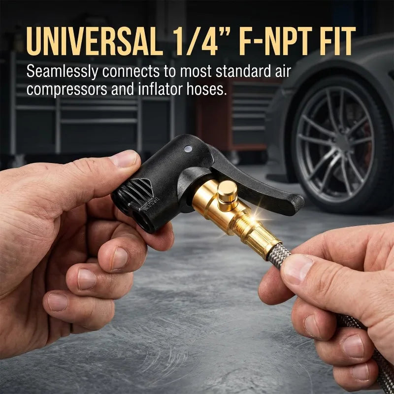 Metal 2-in-1 Pump Nozzle Adapter – Bike, Motorcycle & Car