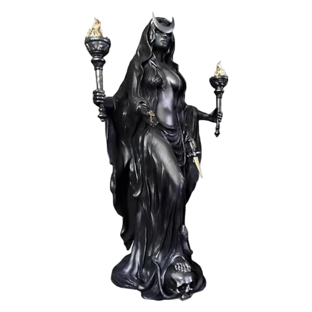 Witch Night Hecate Greek Goddess Her Hounds Magic Sculpture Zpaxo 1pc