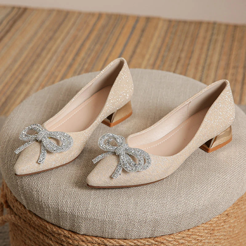 Womens Low Chunky Heel Pumps Soft Sole Spring All Season Shoes Slip Zpaxo