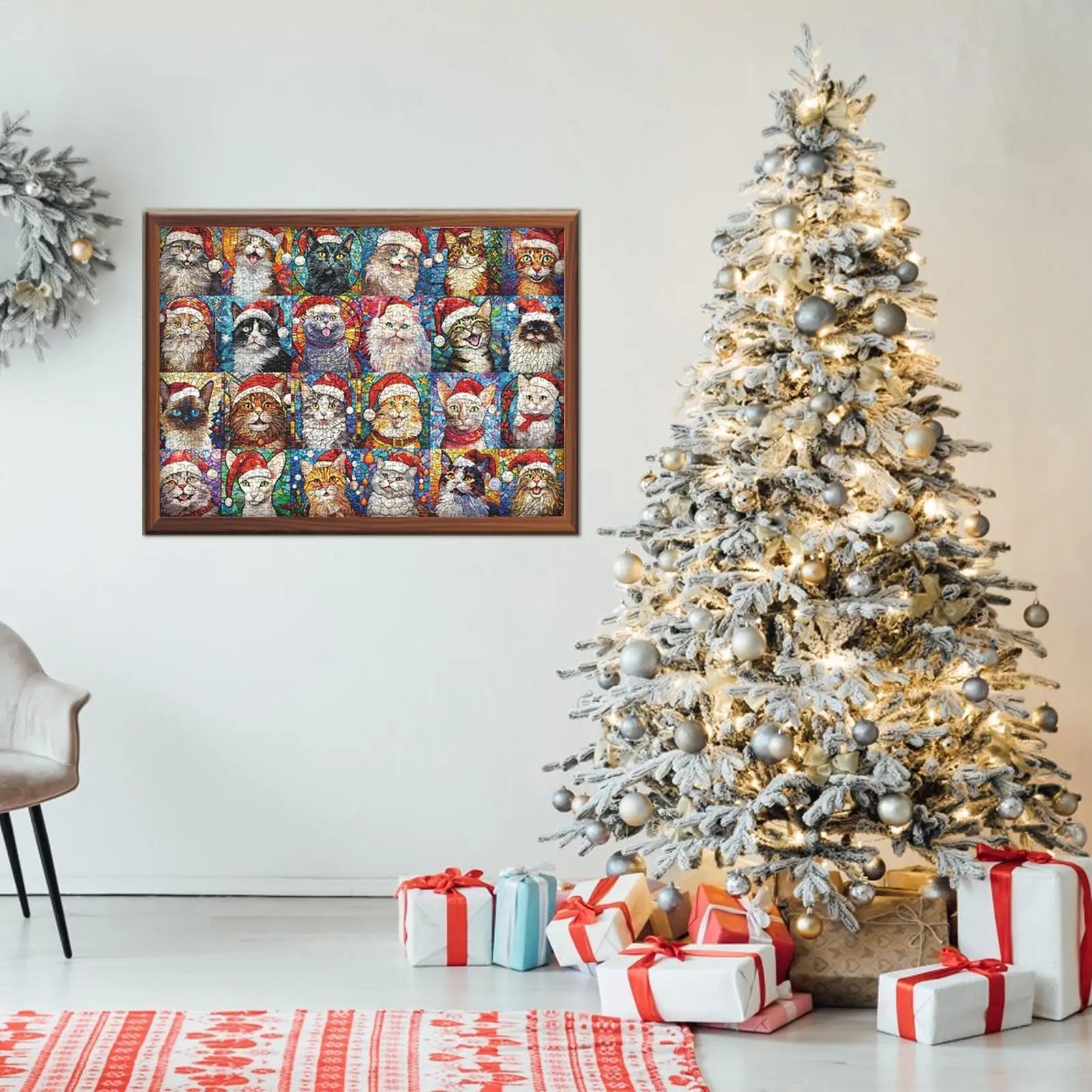 Christmas Advent Calendar Jigsaw Puzzle 1000 Cat Animal 24 Days