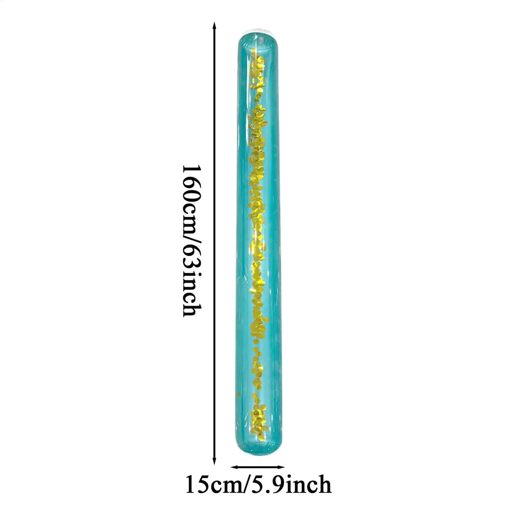 Inflatable Pool Noodle Giant Glitter PVC Swim Tube Adult Kids Water