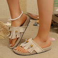 Women Platform Slippers 2025 New Flats Shoes Trend Sport Casual Slippers Comfortable Anti-slip Sandals Lightweight Slides Women Zpaxo apricot 43