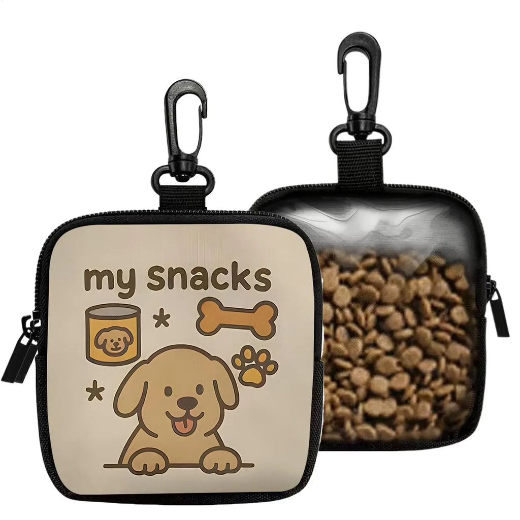 Portable Dog Treat Bag With Hook And Zipper Pet Training Pocket Puppy Pet Training Outdoor Walking Bag Dog Training Accessory Zpaxo