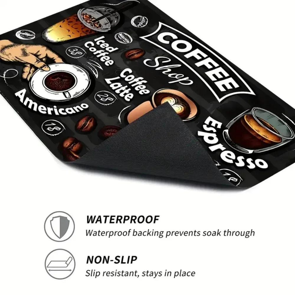 Coffee Mats Non-slip Rubber Backing Absorbent Kitchen Countertop Dish Zpaxo