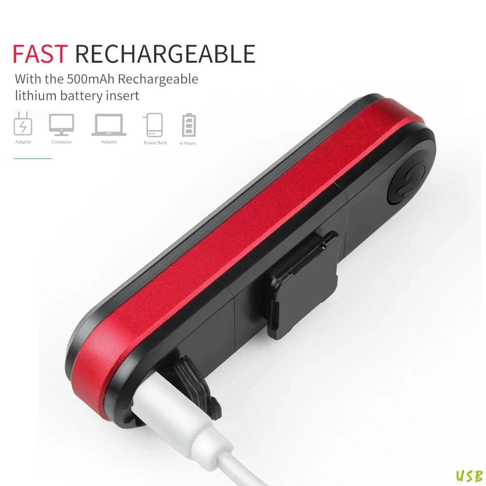 Bicycle Light USB Rechargeable Tail Light Warning Bike Rear Light Smart Wireless Remote Turn Signal Light LED Bicycle Lantern Zpaxo