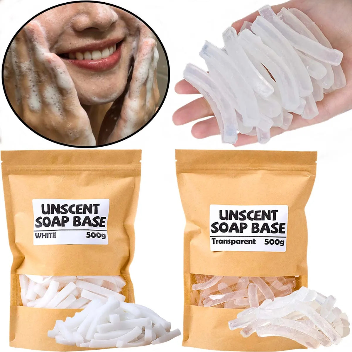 500g Glycerin Soap Base – Melt & Pour DIY Soap Making Kit Melt & Pour Soap Base Zpaxo