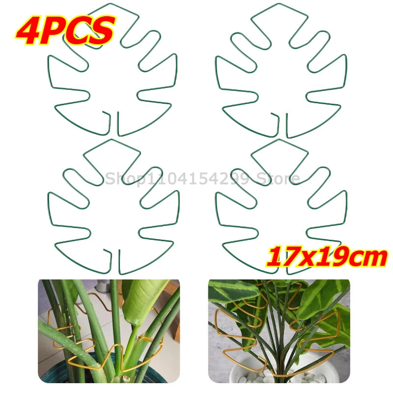Large Monstera Plant Support Frame Sturdy Climbing Stems Leaf Stabilizer for Tall Houseplant Hanging Plant Stand Plants Holder Zpaxo Green-4pcs