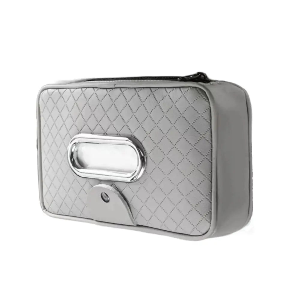 Universal Leather Car Tissue Box Zipper Organizer Storage Napkin Zpaxo
