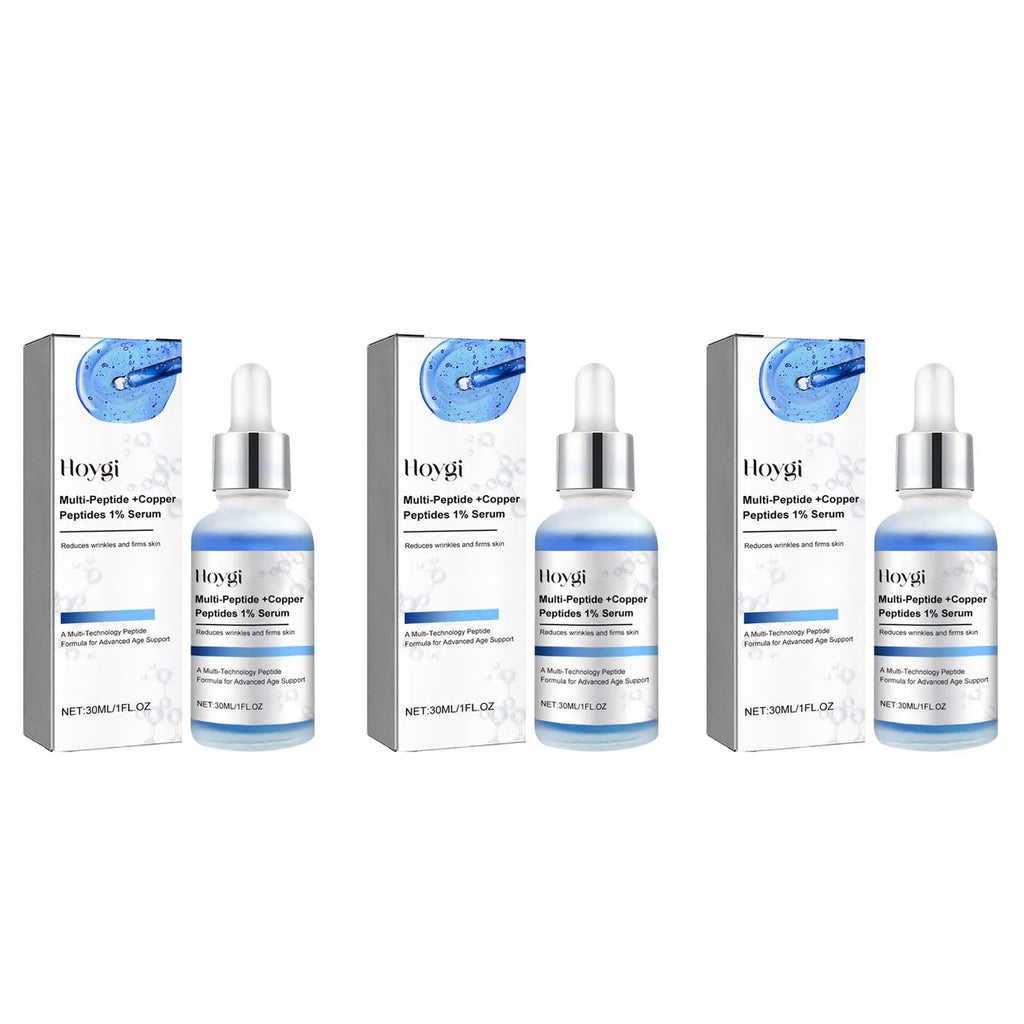 Hoygi Blue Copper Peptide Serum – Firm, Brighten & Smooth Face Serum Zpaxo 3 x 30ML Boxed