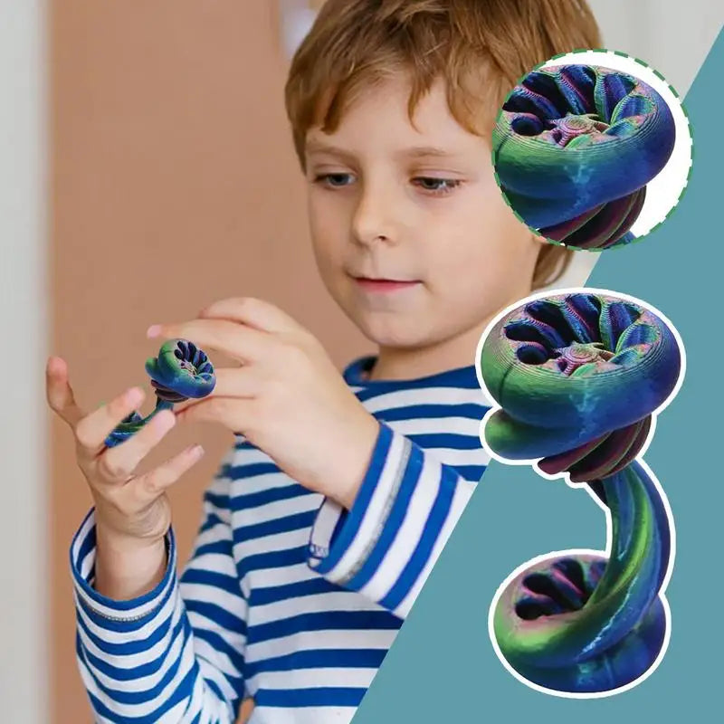 3D Printed Fidget Toys Passthrough Fidget Toys Thread Illusion Cool Gadgets For Stress Relief Boys Kids Adults Classroom Home Zpaxo