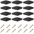 12Pcs Wood Fence Post Covers Sturdy Plastic Deck Post Cover Waterproof Heat Resistanc Deck Post Caps for Protecting Garden Fence Zpaxo black 12pcs