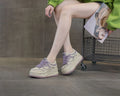 White Sneakers Women All Matchspring Autumn Thick Sole Fashion Sport Zpaxo Z5521 Purple 34 China Mainland