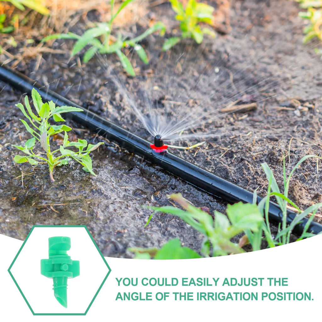 100Pcs Plastic Irrigation Atomizer Spray Nozzle 180 Degree Rotatable Fogging Head for Lawn Garden Park Farm Flower Crop Care Zpaxo