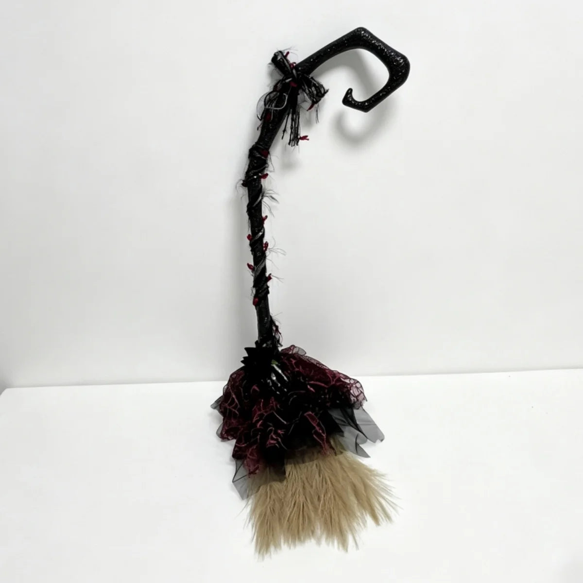 Halloween Witch Broom Plastic Witch Broomstick Broom Props Cosplay Broomstick for Halloween Costume Party Supplies Props Broom Zpaxo