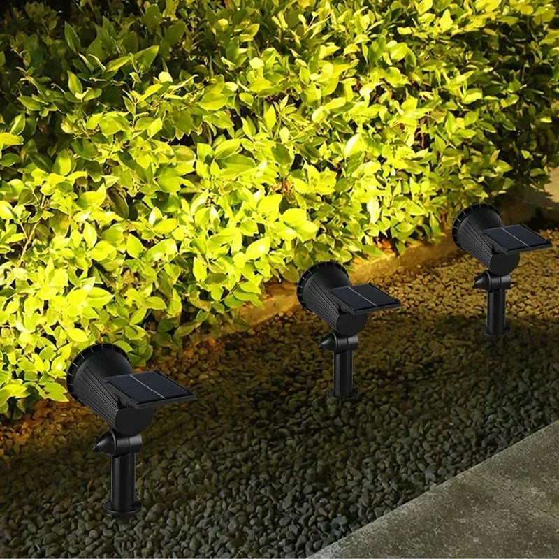 1 2 Solar Powered 9LED Lamp Adjustable Spotlight In-ground IP65 Zpaxo